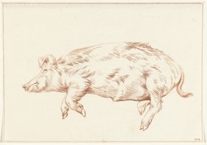Porco mentiroso, à esquerda de Jean Bernard