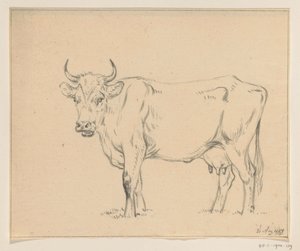 Vaca em pé, à esquerda de Jean Bernard