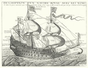 Navio de guerra francês, c1657