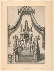 Catafalco de Maria Teresa da Áustria, Notre Dame, Paris de Jean Bérain, the Elder