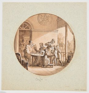 Projeto para um Prato de Porcelana Pintado, Café (Café) do Service des Objets de Dessert (Serviço de Sobremesa)