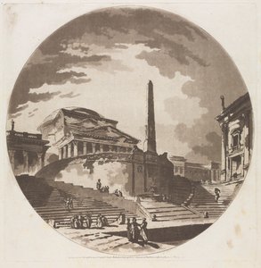 Vista da Rotunda com Escadas no Tibre