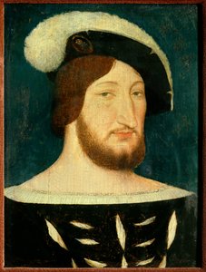 Retrato de François I (1494 - 1547), Rei de França. Pintura de Jean Clouet (1485-1541)