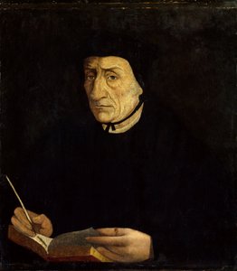 Retrato de Guillaume Bude (Budee) (Budaeus) (1467-1540), humanista francês. Pintura de Jean Clouet (1485 - 1541) Ec. P. (h s/b 0,34 x 0,31). Versailles. Musee du Chateau. de Jean Clouet