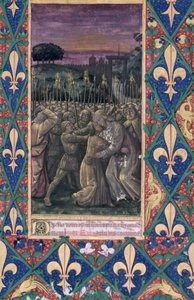 Senhora Lat. QvI126 f.100 O Beijo de Judas, do &39;Livro de Horas de Louis d&39;Orleans&39;, 1469