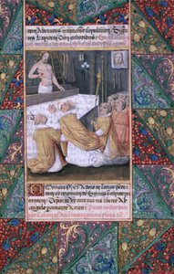 Senhora Lat. QvI126 f.112 A Eucaristia, do "Livro de Horas de Louis d&39;Orleans", 1469 de Jean Colombe