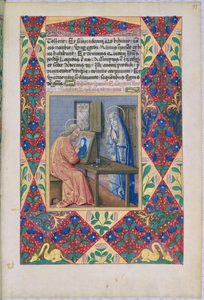 Senhora Lat. QvI126 f.99 São Lucas pintando a Virgem Maria, do Livro das Horas de Louis d&39;Orleans, 1469 de Jean Colombe