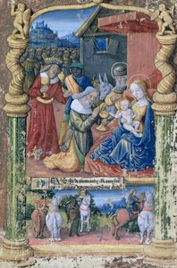 Ms. Lat. Qv126 fol.31 Adoração dos Magos, do "Livro de Horas de Louis d&39;Orleans", 1490