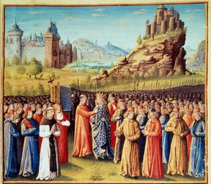 Segunda Cruzada (1147-1149): O rei Luís VII disse o jovem (1120-1180) tomando a cruz em Vezelay, na presença de São Bernardo de Clairvaux (San Bernardo di Chiaravalle) (1090-1153) e a eveque de Versalhes em 31/03/1146. Muitos barões também tomaram o