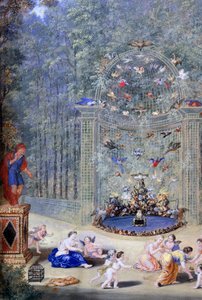 "Entrada para o Labirinto em Versalhes", 1693 de Jean Cotelle the younger