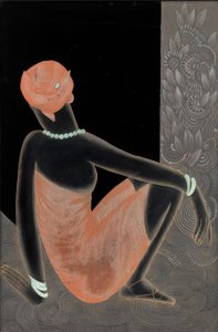 African Woman, 1928-30 (madeira laqueada, cobre oxidado)