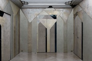 &39;Les Palmiers&39;, painéis de uma sala de fumo, c.1930 (madeira lacada) de Jean Dunand
