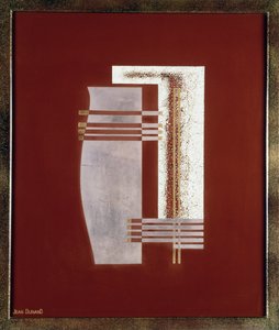 O totem, 20º (painel de prata e ouro lacado) de Jean Dunand