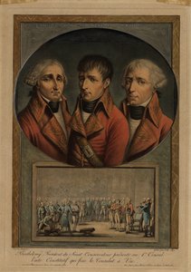 Os três cônsules franceses: Jean-Jacques Régis de Cambacérès, Napoleão Bonaparte e Charles-François