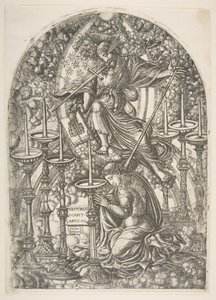 São João vê sete castiçais de ouro, do Apocalipse.