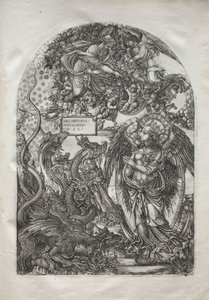 O Apocalipse: São Miguel e o Dragão, 1546-1556. de Jean Duvet