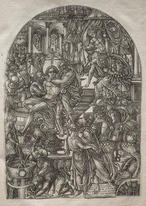 O Apocalipse: O Martírio de São João Evangelista, 1546-1556. de Jean Duvet