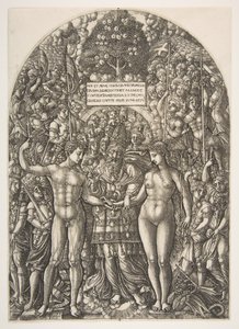 O casamento de Adão e Eva, de The Apocalypse, ca. 1540-55. de Jean Duvet