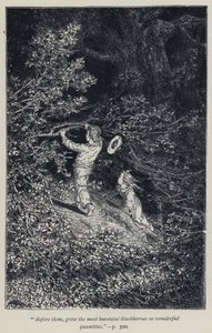"Antes deles, cresciam as mais belas amoras em quantidades maravilhosas" (gravura) de Jean Edouard Dargent