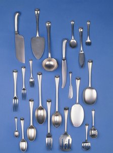 Parte de um conjunto de talheres de prata (prata) de Jean Elysée Puiforcat