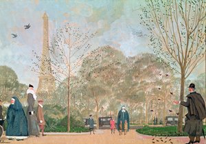 Caminhando nos Jardins do Trocadero, c.1920
