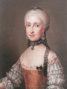 Infanta Maria Ludovica, filha de Carlos III de Espanha e esposa de Leopoldo II (1747-1792) Sacro Imperador Romano e Grão-duque da Toscana de Jean Étienne Liotard