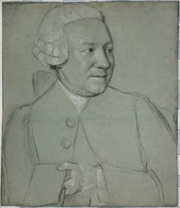 Retrato de um homem segurando um livro, virado para a direita de Jean Étienne Liotard