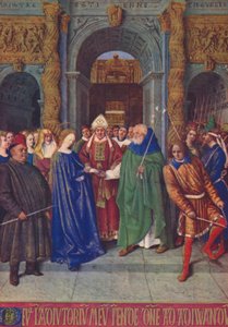 O Casamento da Virgem, c1455, 1939 de Jean Fouquet