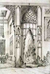 Lareira no Palácio das Sete Torres, em Isfahan, de 