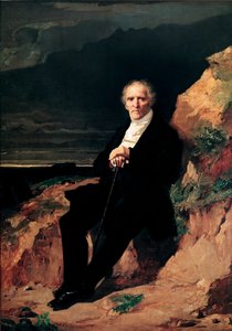 Retrato do economista e filósofo francês Charles Fourier (1772-1837) Pintura de Jean Gigoux (1806-1894) Besancon do século XIX, Musee Historique du Palais Granvelle - Retrato do filósofo e economista francês Charles Fourier (1772-1837). Pai
