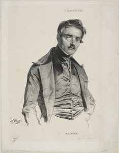 Retrato do escultor Antoine-Louis Barye de Jean Francois Gigoux