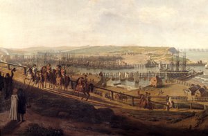 O imperador Napoleão I visitou o acampamento de Boulogne em julho de 1804 Detalhe. Pintura de Jean Francois Hue (1751-1823) 1804 Sol. 1,9x2,26 m