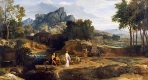 Paisagem com figuras (óleo sobre tela)