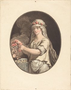 A jovem vestal. de Jean Francois Janinet