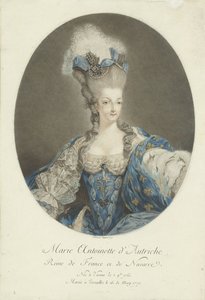 Retrato de Maria Antonieta Maria Antonieta da Áustria, Rainha da França e Navarra (título no objeto) de Jean Francois Janinet