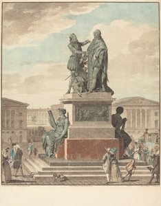 Projeto de um monumento a ser erguido para o rei, 1790. de Jean Francois Janinet