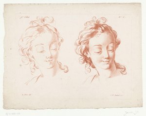 Duas cabeças de mulheres Composições com partes do corpo humano (título da série) IXe Cahier de Principes du Design d