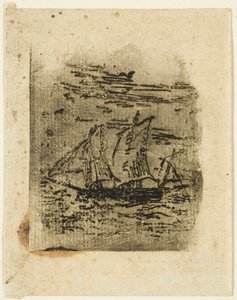 Ein Schiff unter Segeln von Jean-Francois Millet