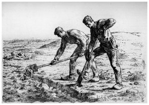 Escavadoras, c1835-1875 1924 de Jean Francois Millet