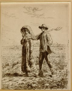 Indo para o Trabalho, 1863 de Jean Francois Millet