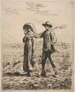 Indo trabalhar de Jean Francois Millet