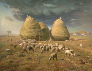 Montes de feno: Outono, c.1874 de Jean Francois Millet