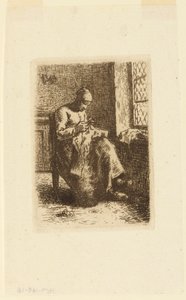 La Couseuse (A Mulher Costura) de Jean Francois Millet