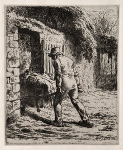 Camponês retornando do monte de estrume de Jean-Francois Millet