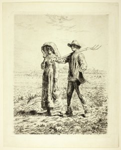 Camponeses indo trabalhar de Jean Francois Millet