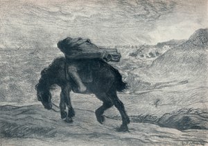 Sol e vento com o século 19 de Jean Francois Millet