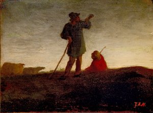 Recordando o Rebanho, 1866-1872 de Jean Francois Millet