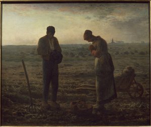 O Angelus - óleo sobre tela de Jean Francois Millet