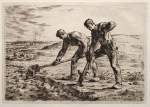 Os escavadores de Jean Francois Millet