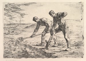 The Diggers, 1830-75. de Jean Francois Millet